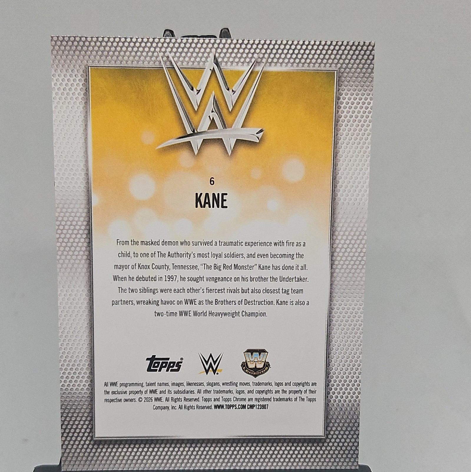 2026 Topps Chrome WWE Kane Teal Refractor /299 #6