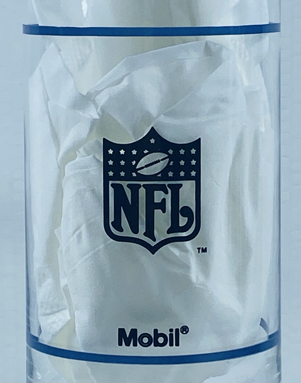 Vintage Minnesota Vikings Libbey NFL Helmet Mobil Oil 16 oz Glass Tumbler 1980s