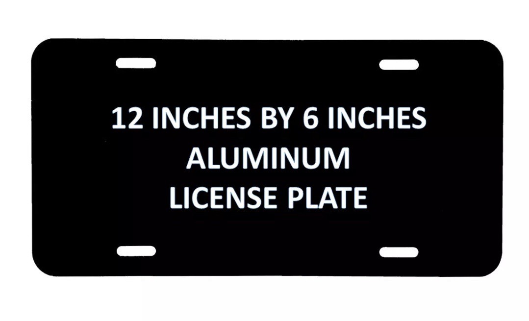 Duke Blue Devils Black & Silver Engraved License Plate / Car Tag