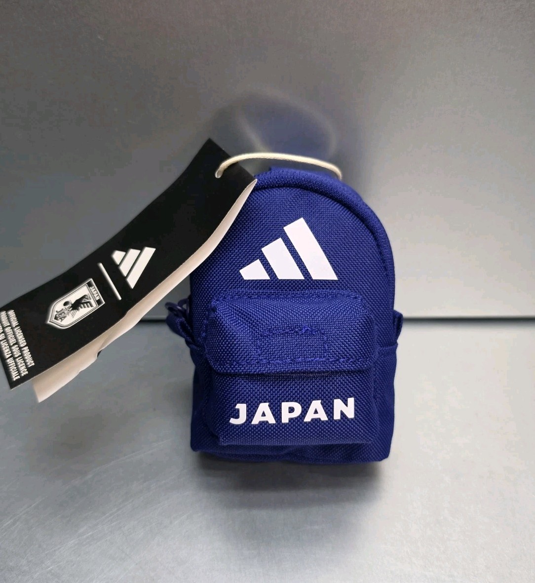 Japan Soccer Adidas Mini Keychain Backpack w Foldable Tote Bag Inside New NWT