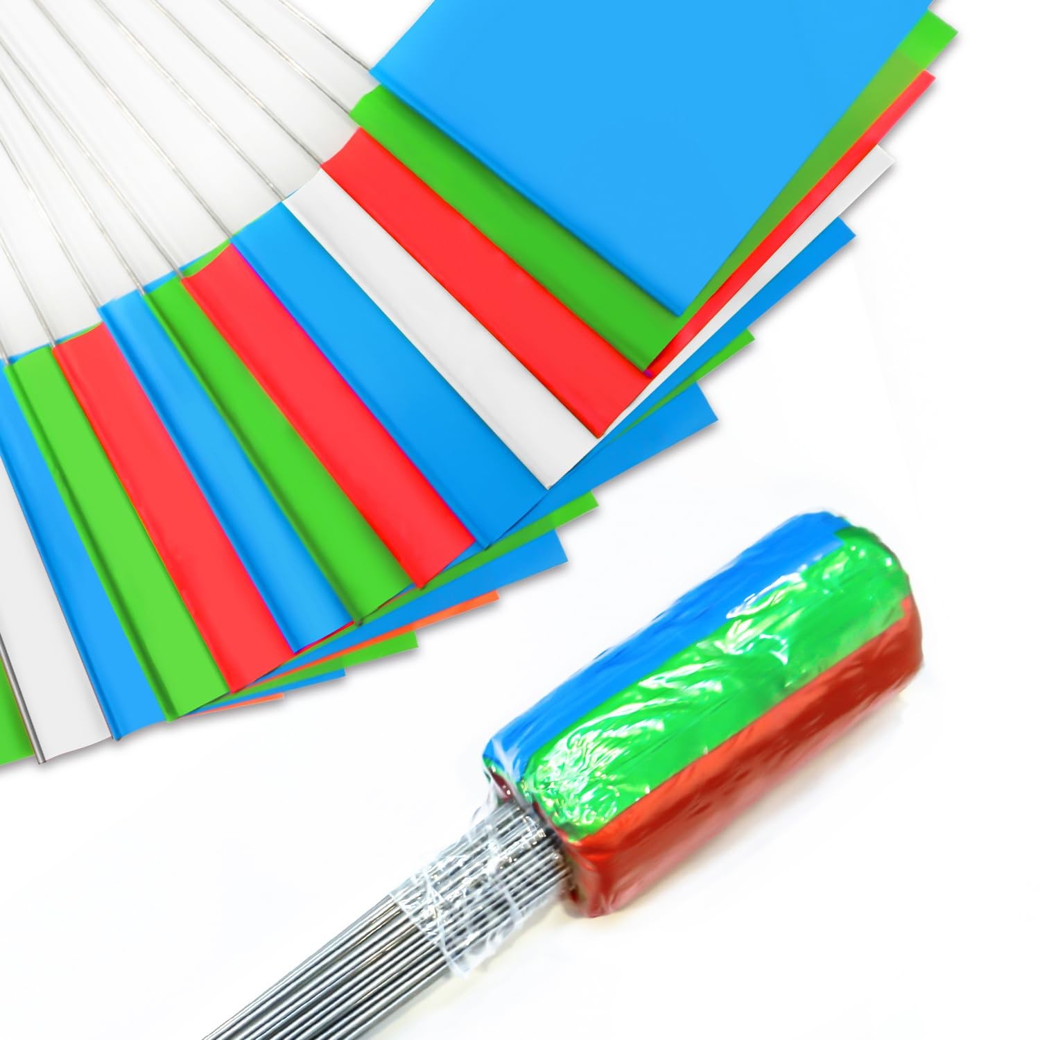 Zozen 100Pack Marking Flags, Red & Green & Blue & White, 100pcs – 4 colors