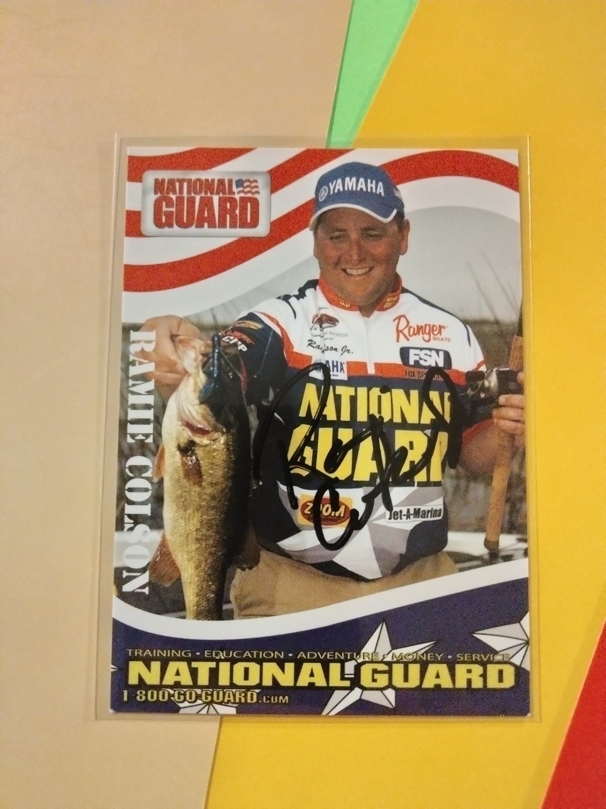 06′ National Guard RAMIE COLSON (auto) Pro Bass promo card free ship