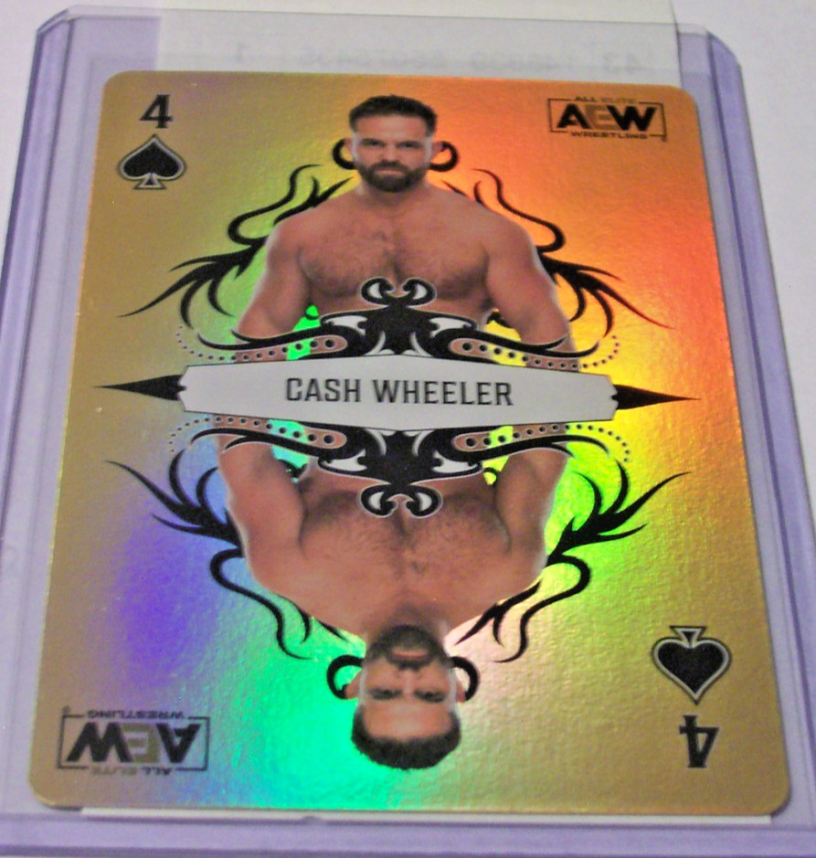 2023 Upper Deck AEW Gold Playing Card Insert Cash Wheeler #PC-42 4 of Spades