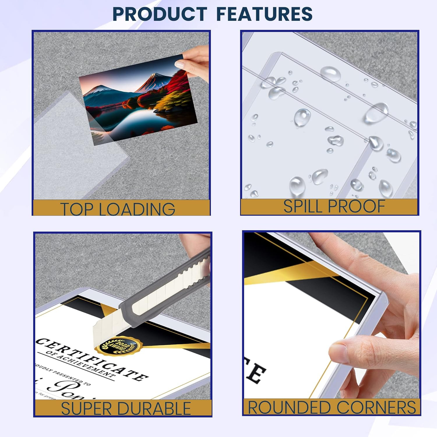 Heavy Duty Rigid Crystal Clear Toploader 8.5″ x 11″ Photos and Documents 10 Pack