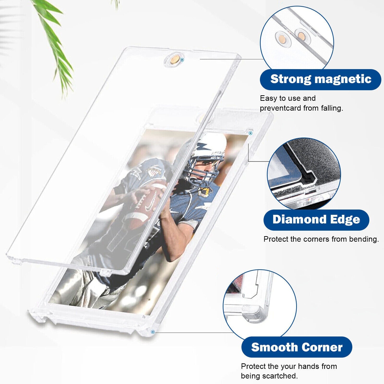 30-200 HeavyDuty Magnetic Trading Card Holders 35pt One-Touch Hard UV Protection