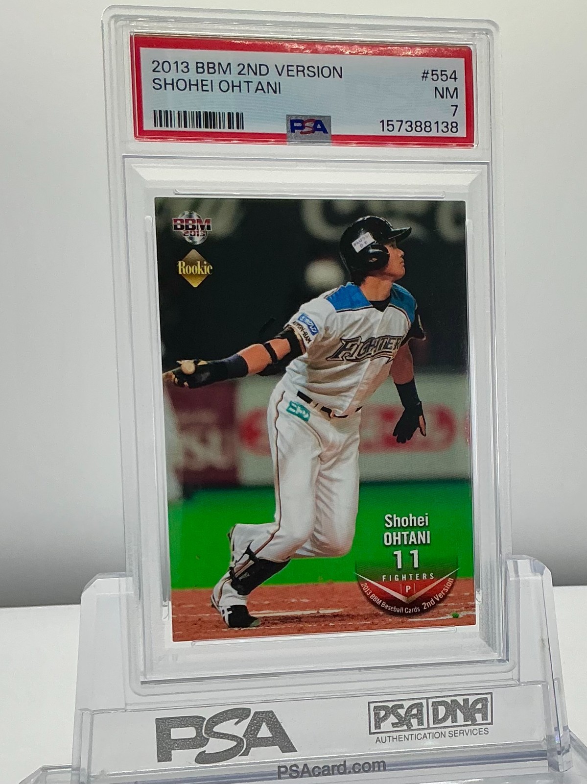 SHOHEI OHTANI 2013BBM 2ND VERSION BATTING #554 PSA7!ROOKIE CARD!POP19!