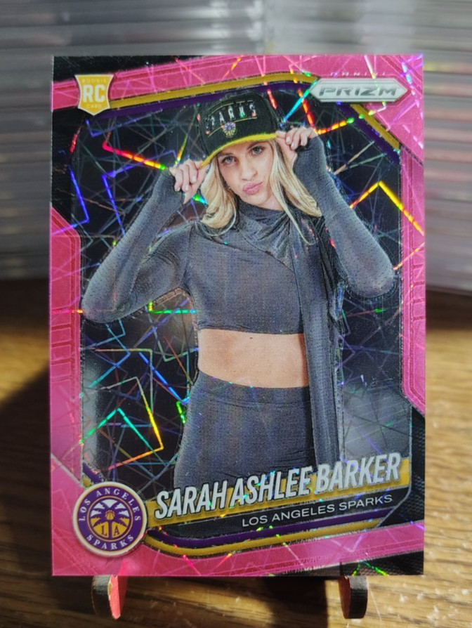 2025 Panini WNBA Prizm Pink Velocity Prizm #142 Sarah Ashlee Barker /79