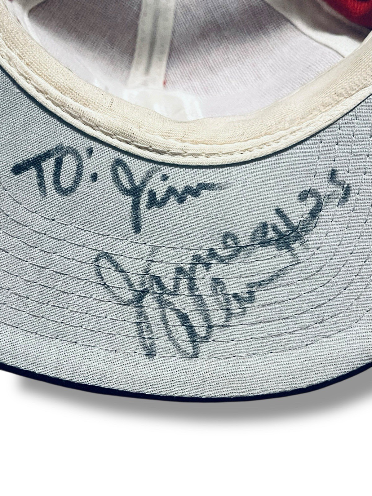 Vtg Oklahoma Sooners Snapback Hat The Wave TOW Top Of The World Signed Auto