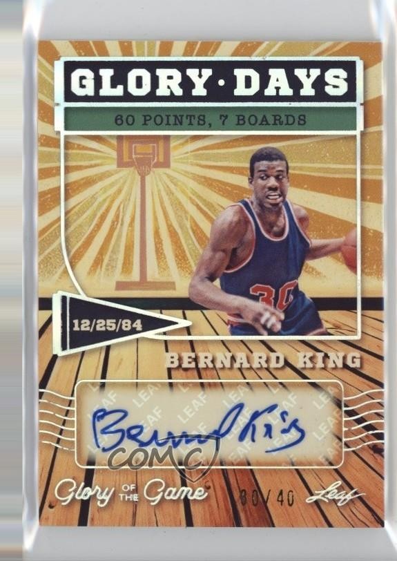 2025 Leaf Glory of the Game Days Holo Silver 30/40 Bernard King Auto HOF 9et