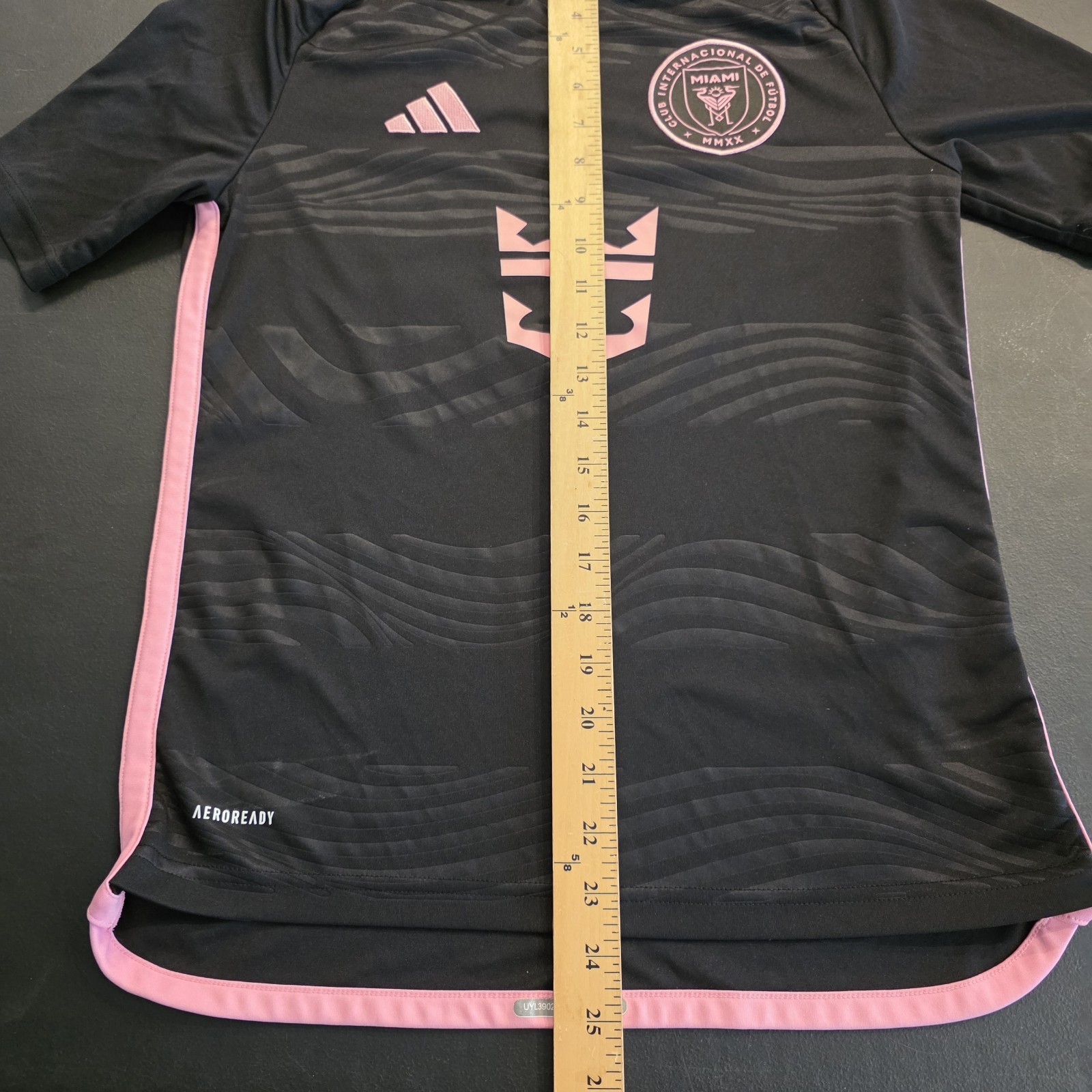 Adidas Inter Miami 2023/2024 Away Jersey Black/Pink #18 Emmanuel Youth L 13-14Y