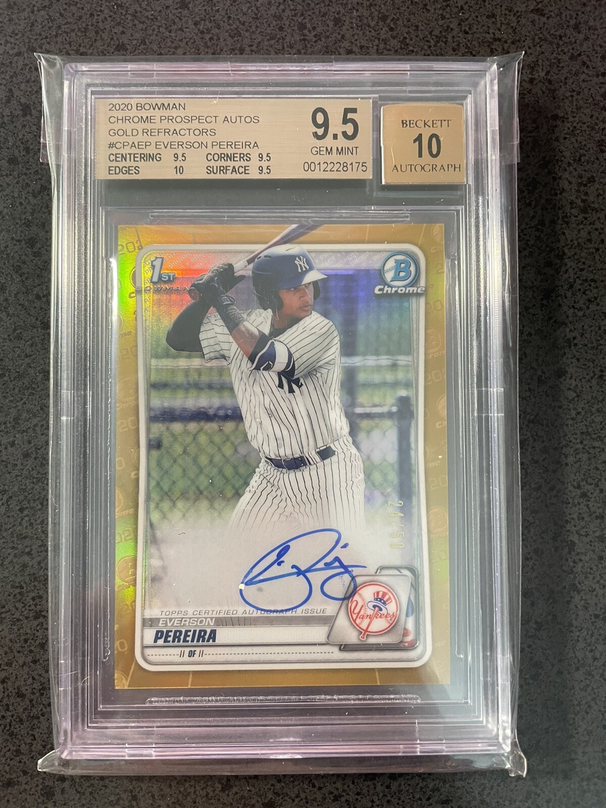 2020 Bowman Chrome Everson Pereira Auto Rainbow lot #/5, /25, /50, and more🔥📈