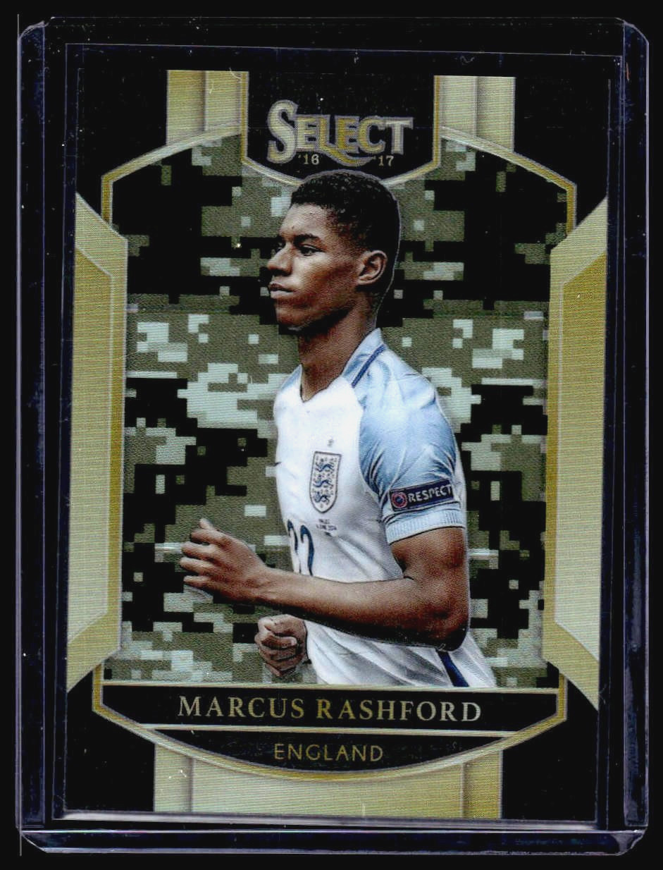 2016 Select Marcus Rashford /20 Camo Rookie Refractor RC England World Cup