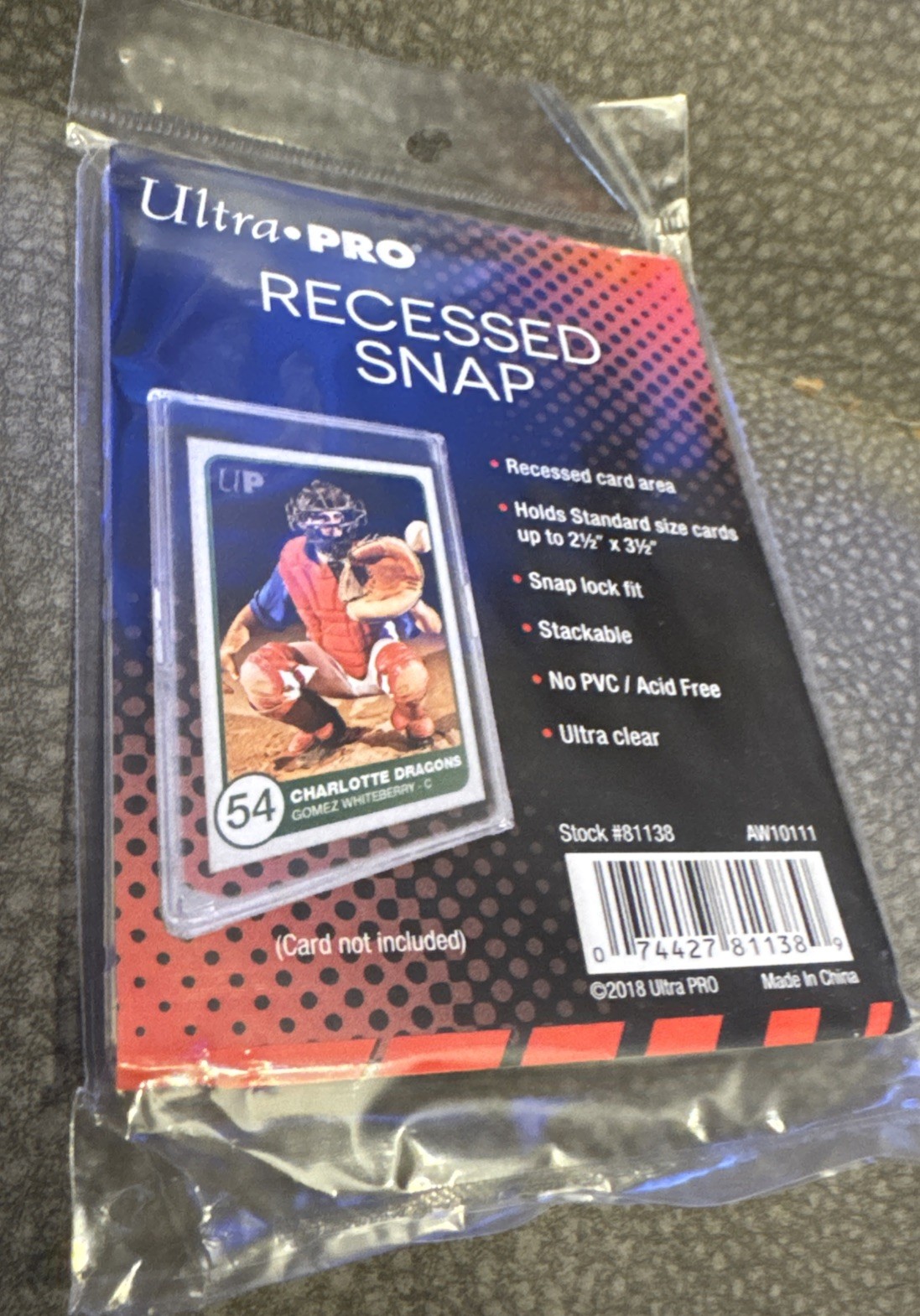 50 Ultra PRO Recessed Snaps Standard Size Card Holder Trading Sports Case