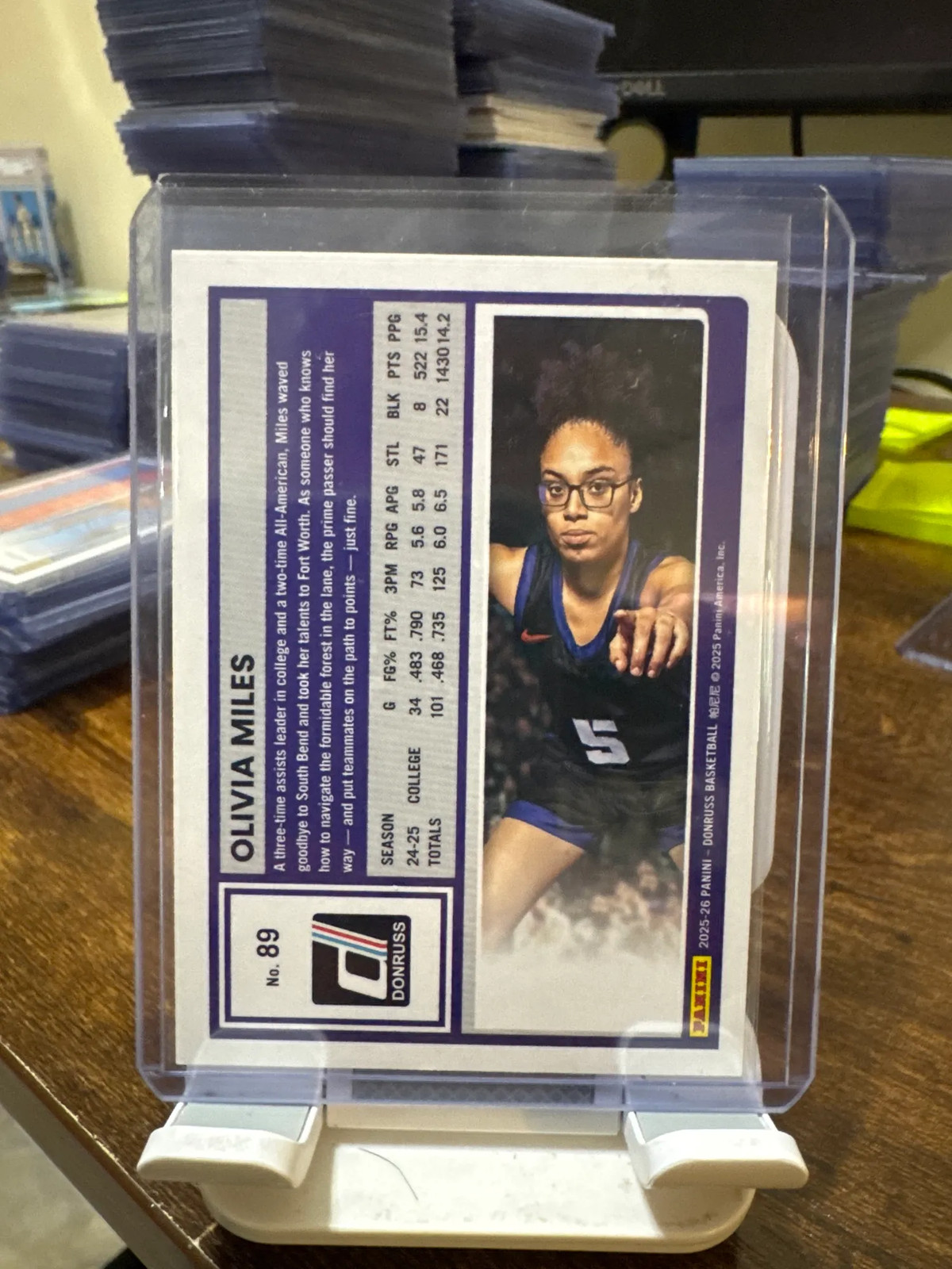 2025-26 Panini Donruss Rated Prospect Olivia Miles #89 Orange Laser /99 ROY