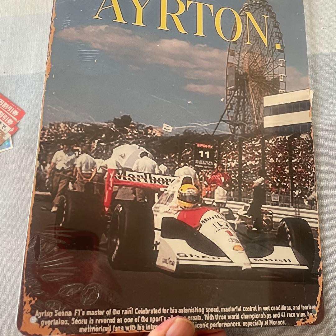 Ayrton Senna McLaren Honda Steel Poster Metal Sign 11.81×7.87in F1 Racing
