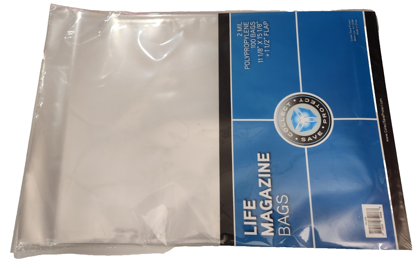 (100) CSP LIFE Magazine Bags 2 mil Protectors NIP 11 1/8″x15 1/8″ w/1 1/2″ flap