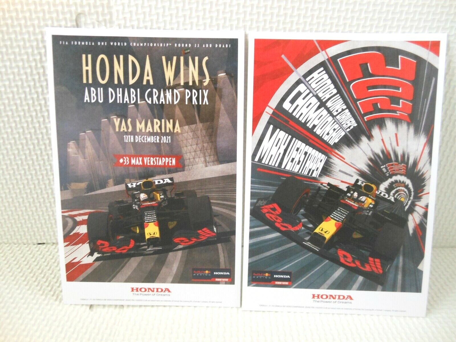 Red Bull Postcard F1 Honda Campaign 2021 season 12 Postcards Limited Novelty Jpn