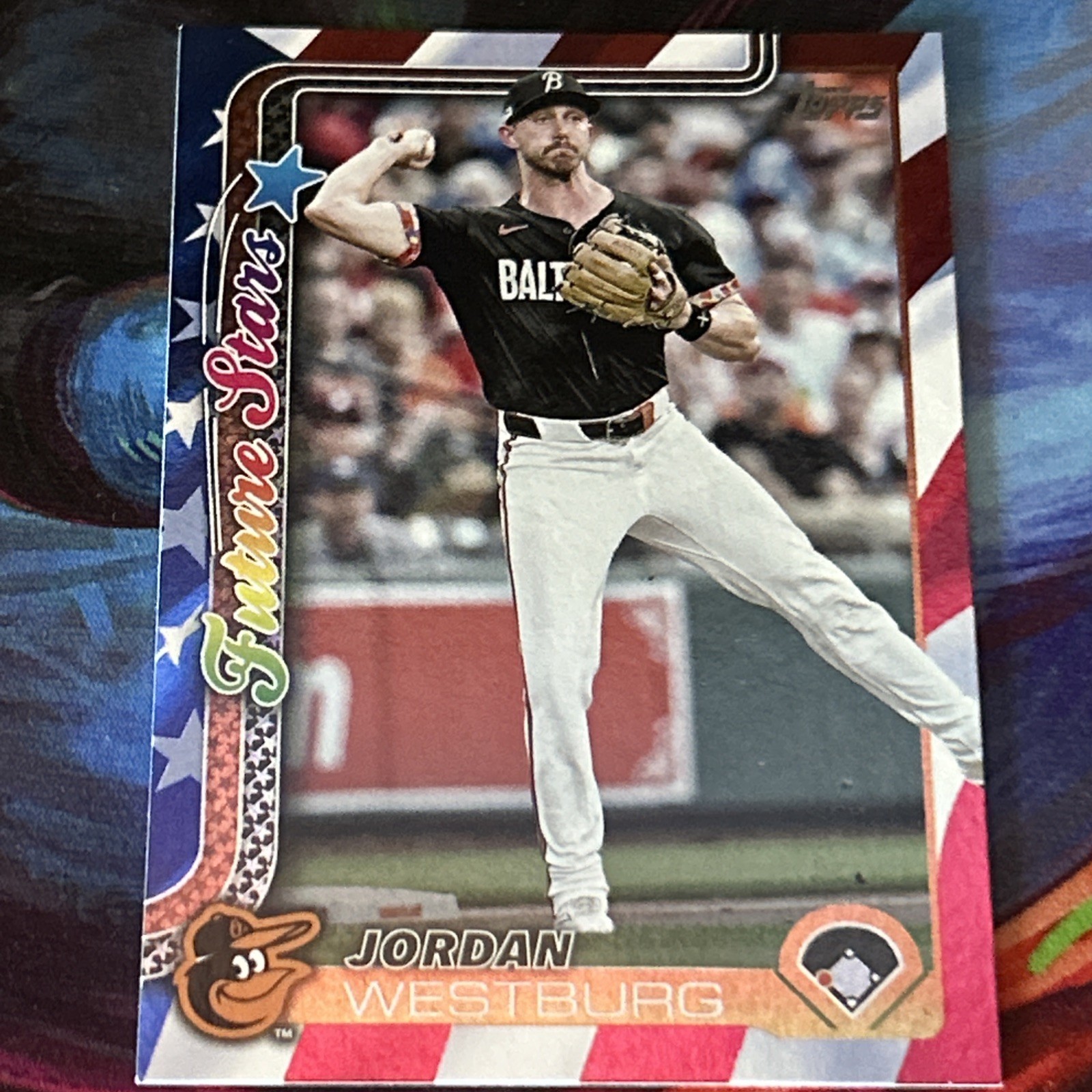 JORDAN WESTBURG 2025 TOPPS FUTURE STARS INDEPENDENCE DAY PARALLEL 17/76