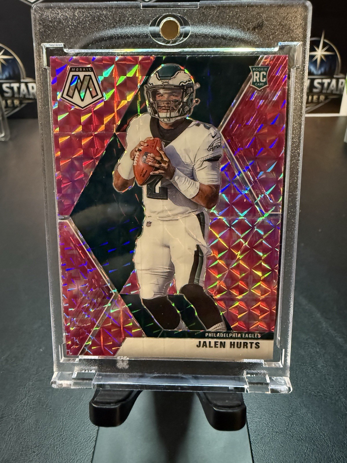 2020 Panini Mosaic – Rookies Jalen Hurts #222 Camo Pink Mosaic Prizm (RC)