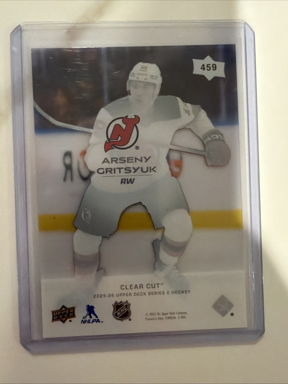 2025-26 Upper Deck Series 2 – Young Guns Arseni Gritsyuk #459 Clear Cut (RC)