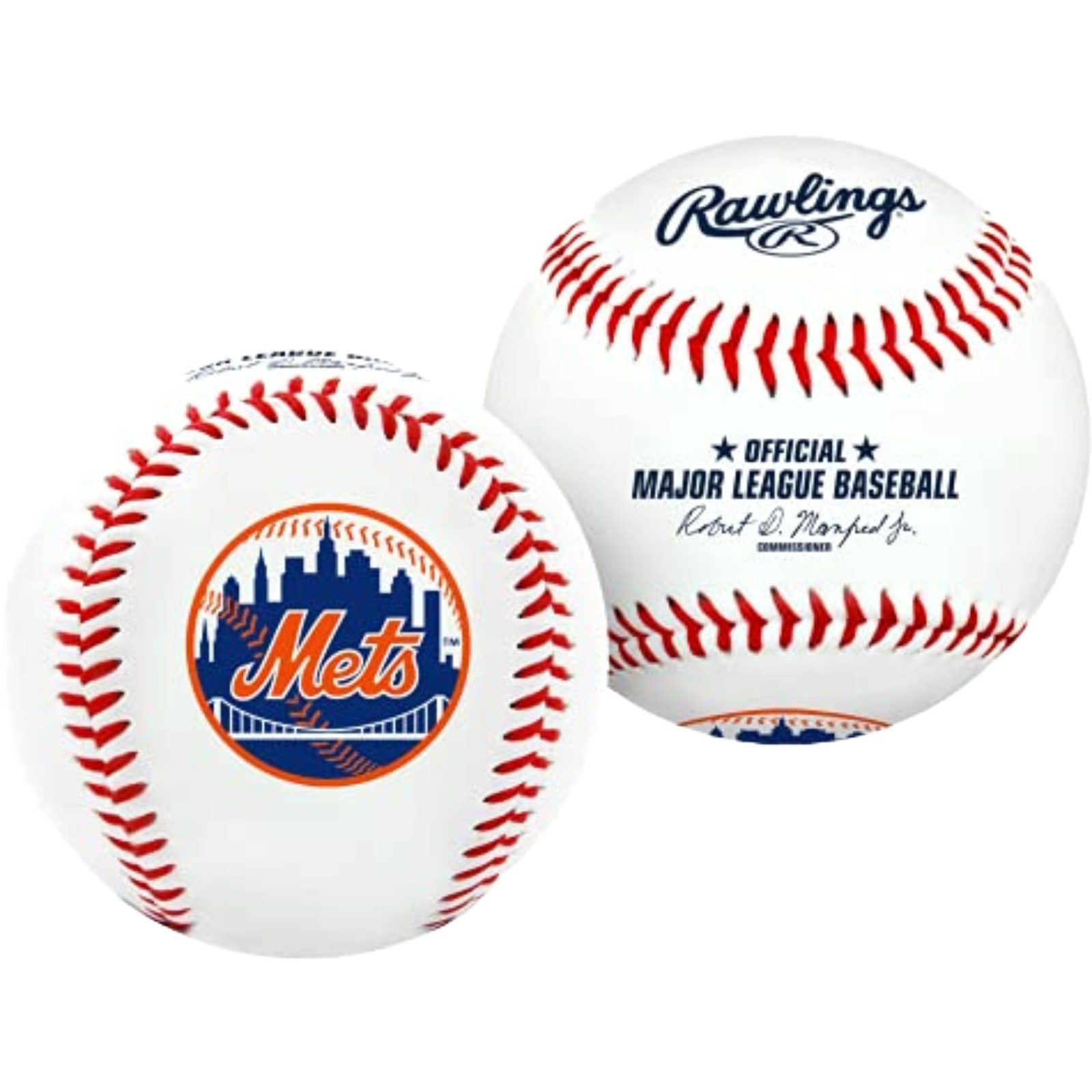 | MLB Team Logo Baseball | New York Mets | Official | White