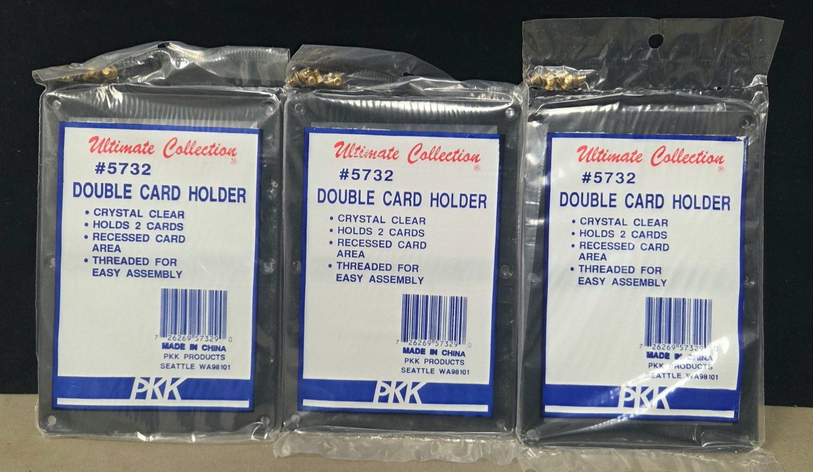 PKK Double Card Holder Screwdown set of 3