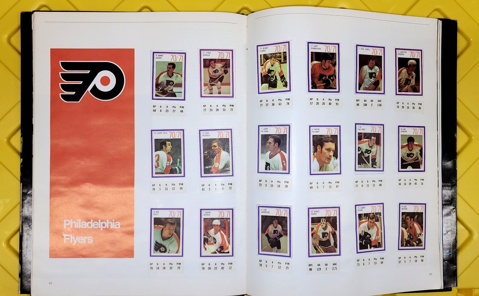 🥅 1970-71 Esso Power Players Hardcover Full Album 252 stamps STATS ENGLISH 🔥