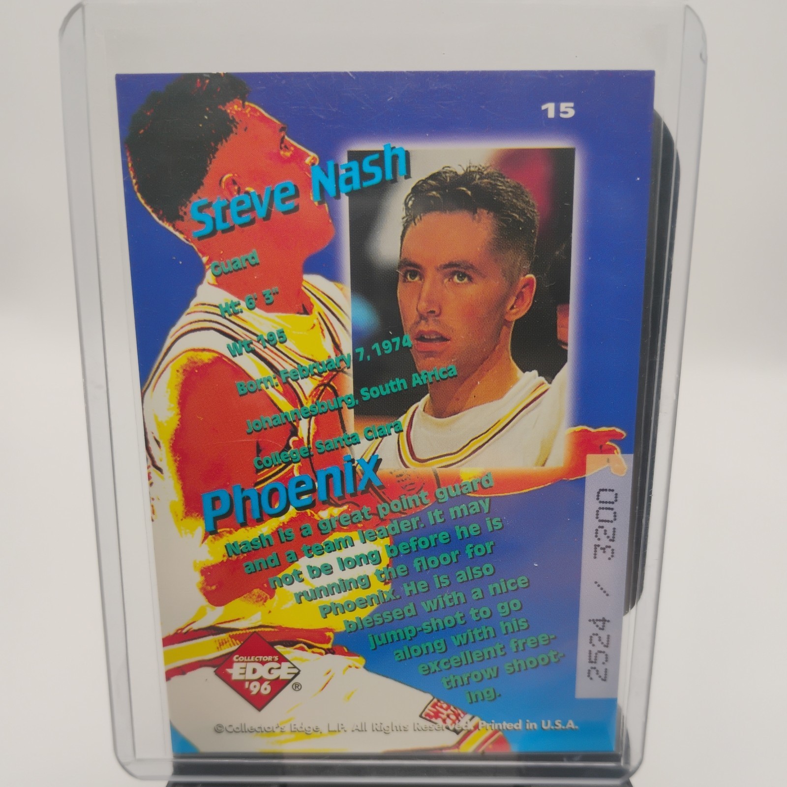 1996 collector’s edge key holo steve nash # /3200
