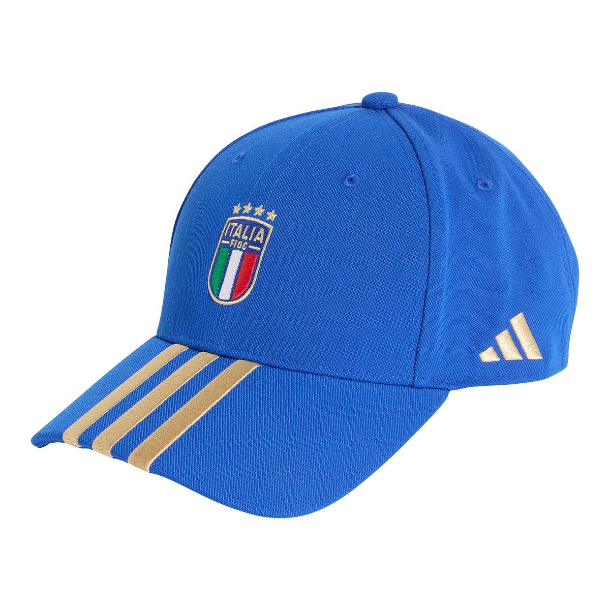 adidas FIGC BB CAP KD7703 Italy Soccer Blue Gold OSFM Adjustable Hat NWT