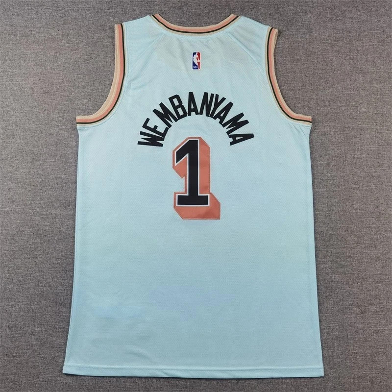 Free Tax New 2026 #1 Wembanyama Men’s Stitched Jersey 9 Colors