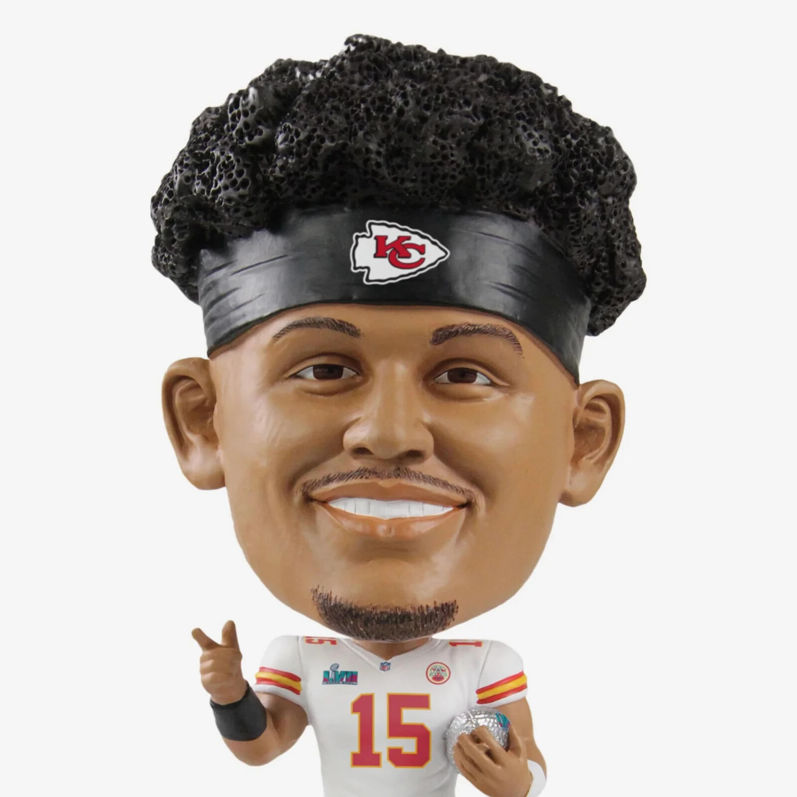 Patrick Mahomes BACK-TO-BACK Super Bowl RING BASE BIGHEAD Bobblehead SET! FOCO!