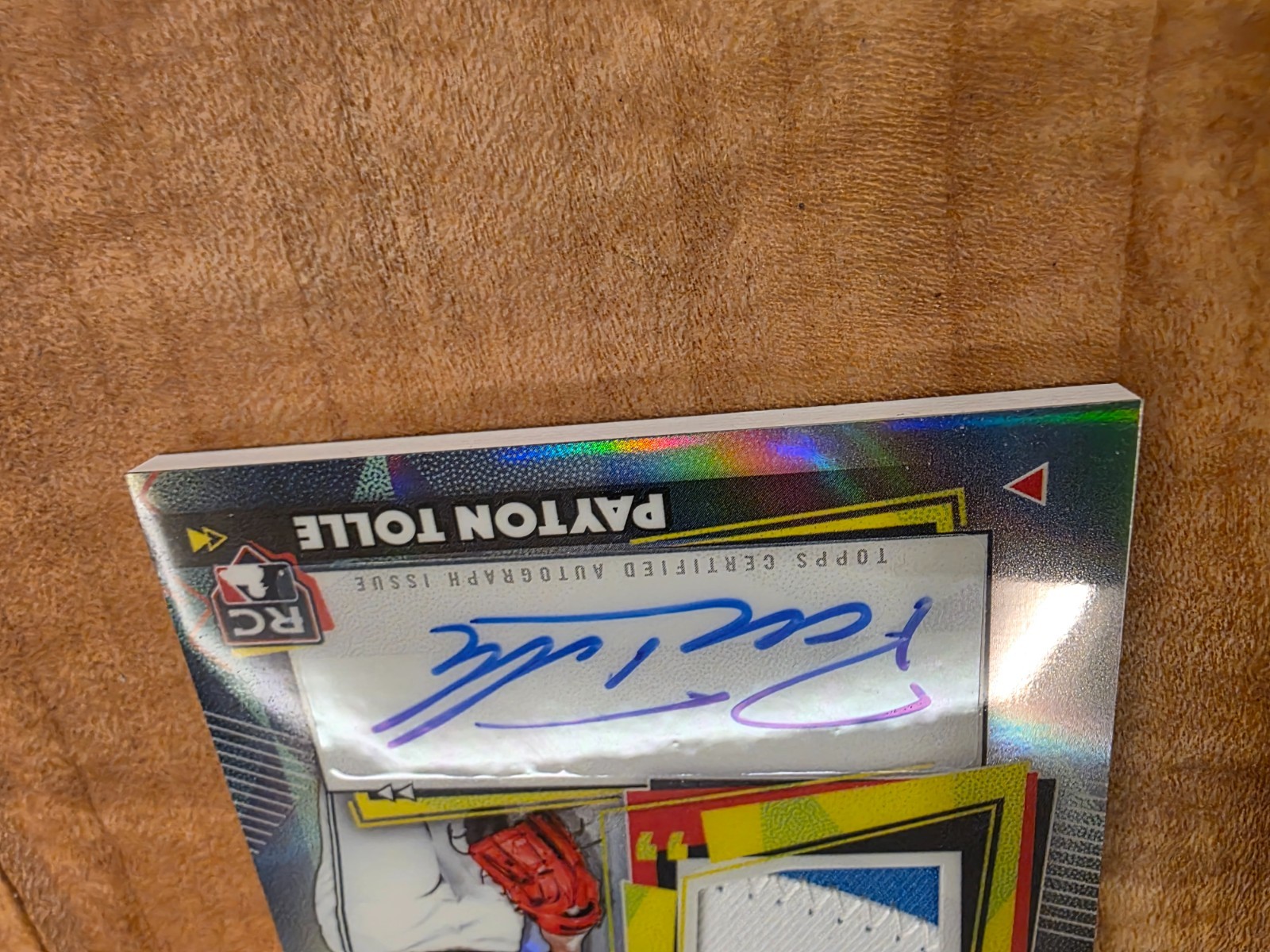 2026 Topps Finest Payton Tolle Rookie 3 Color Worn Patch Auto