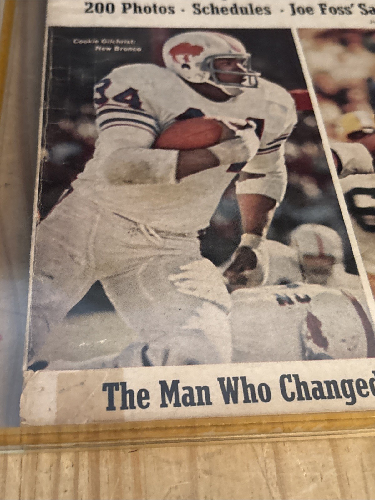 Touchdown 1965 Vintage Sports Football Magazine Joe Namath Jets Cookie Gilchrist