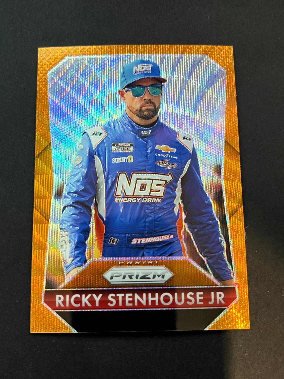 Panini Prizm NASCAR 2025 Ricky Stenhouse Jr #198 Orange Wave Prizm /125