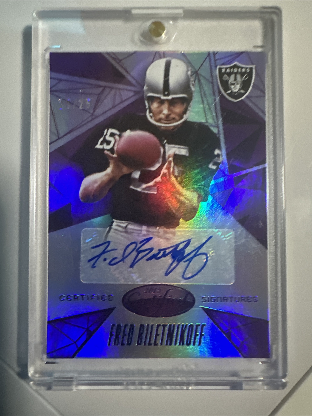 Fred Biletnikoff 2015 Certified Auto RAINBOW FULL SET /1 /5 /25 /50 /99 ONLY SET