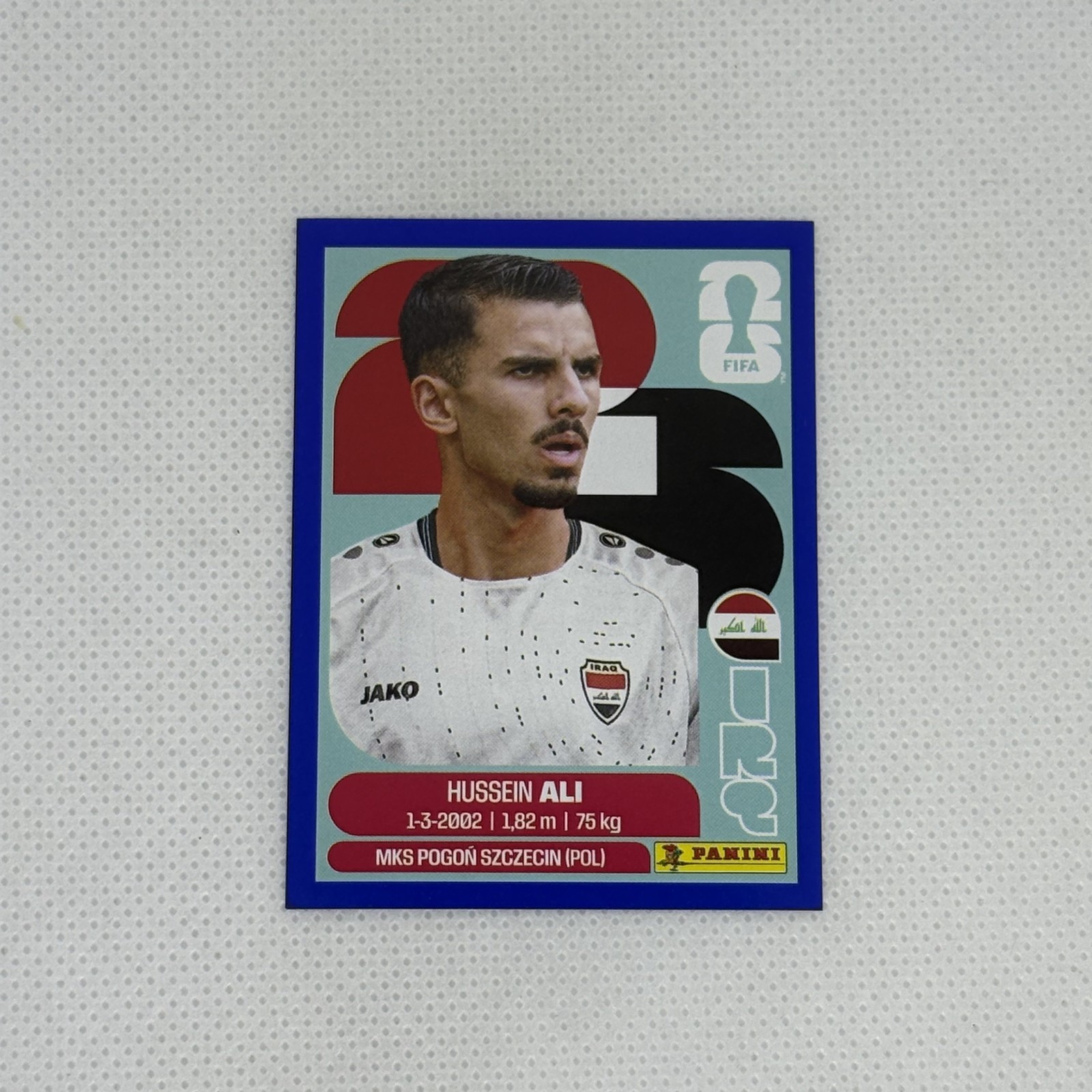 2026 Panini FIFA World Cup | Hussein Ali Iraq IRQ 4 | Blue Sticker!