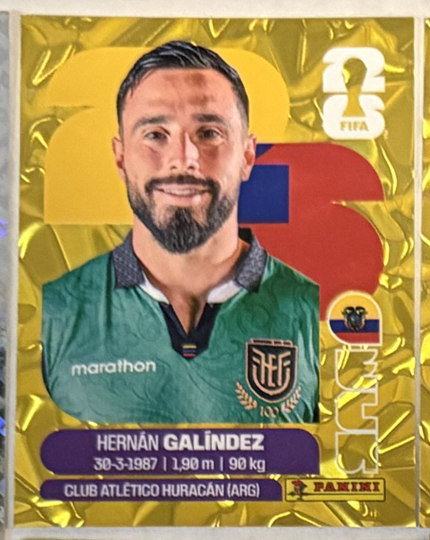 2026 Panini World Cup Sticker Rare Gold Crumple Foil Ecuador