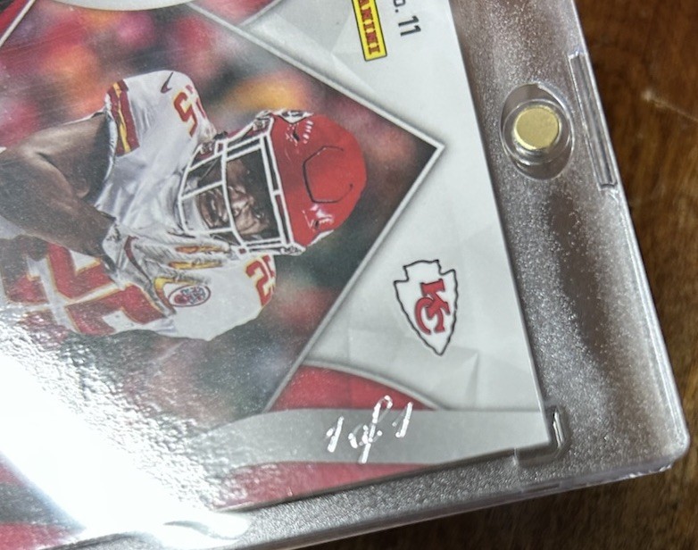 2020 Panini Spectra ROOKIE Cylde Edwards Helaire — NFL SHIELD 1/1 SUPERFRACTOR