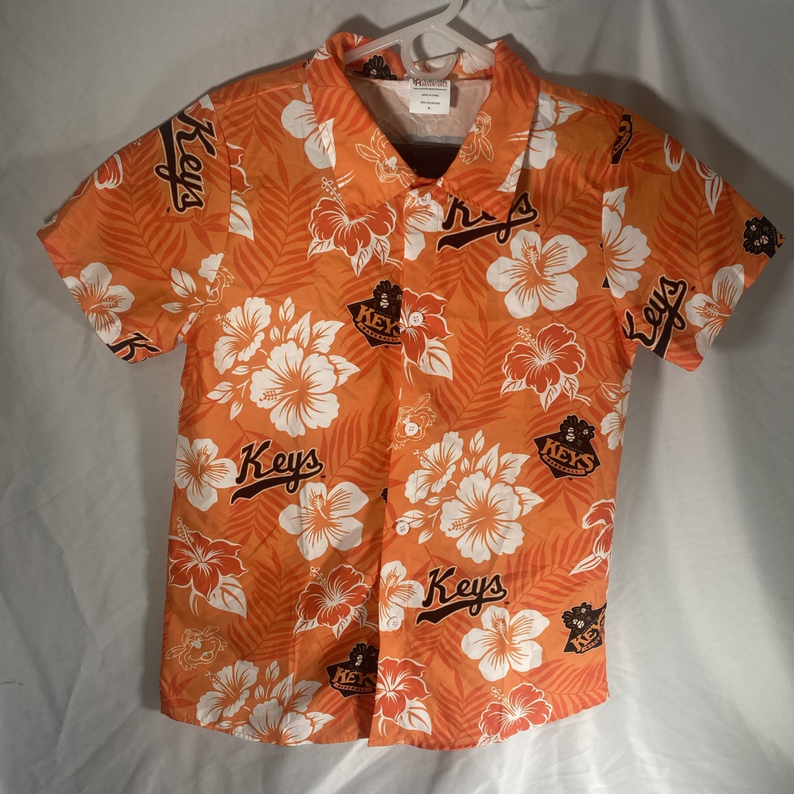 Frederick Keys Baltimore Orioles Hawaiian Shirt Medium MiLB SGA Baseball