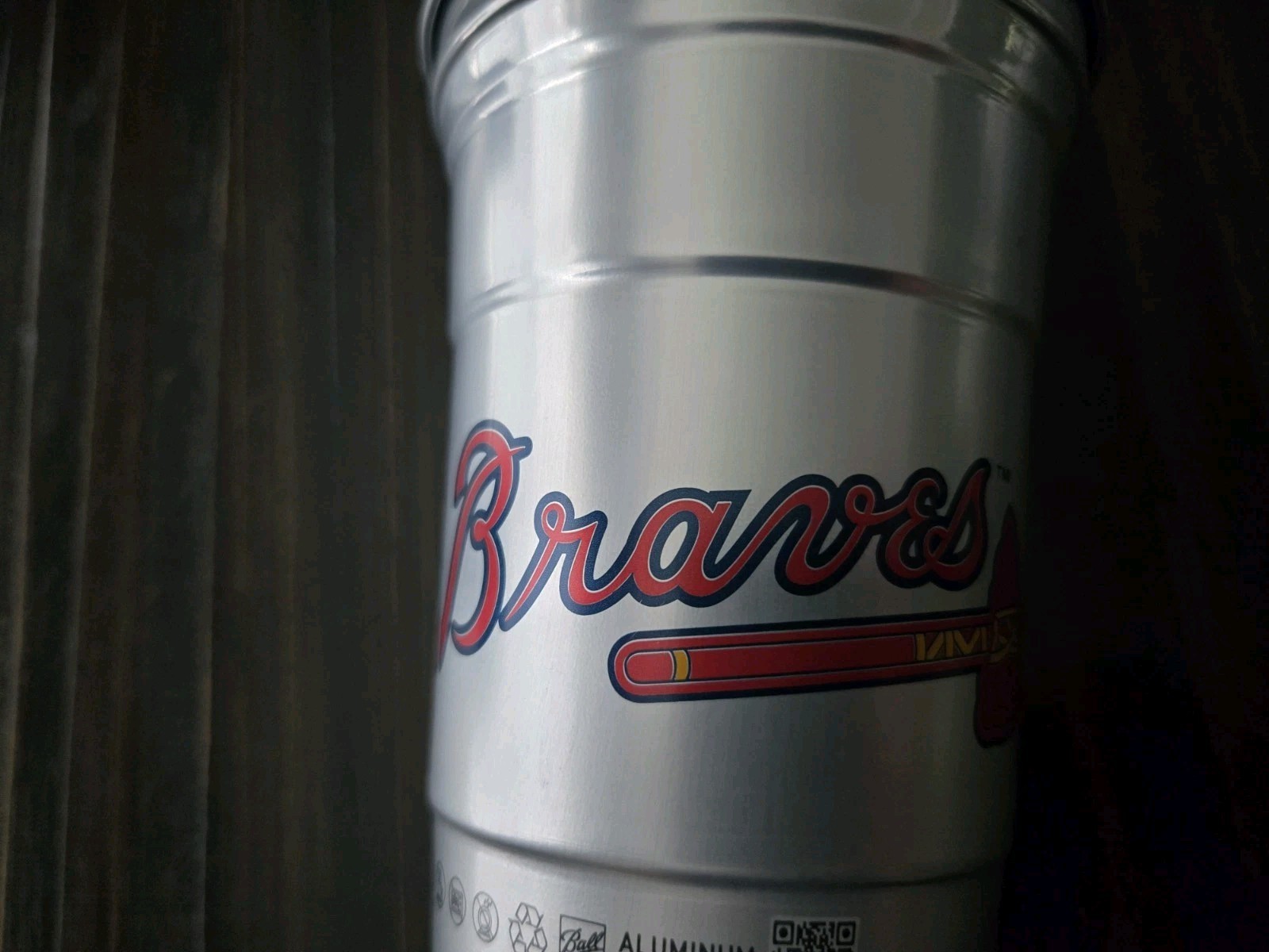 Atlanta Braves 22 oz Aluminum Souvenir Cup “A” Logo Tomahawk NEW UNUSED