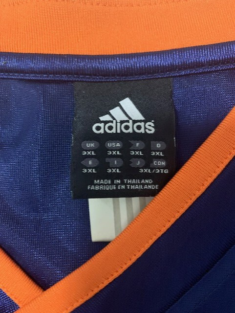 ADIDAS VINTAGE BLUE AND ORANGE SYRACUSE COLORS #1 BASKETBALL JERSEY SIZE 3XL