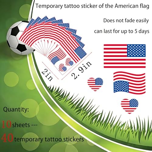World Cup 2026 Crazy Hat & Beard & Temporary Tattoos(5pcs) for Fan Makeup,Team