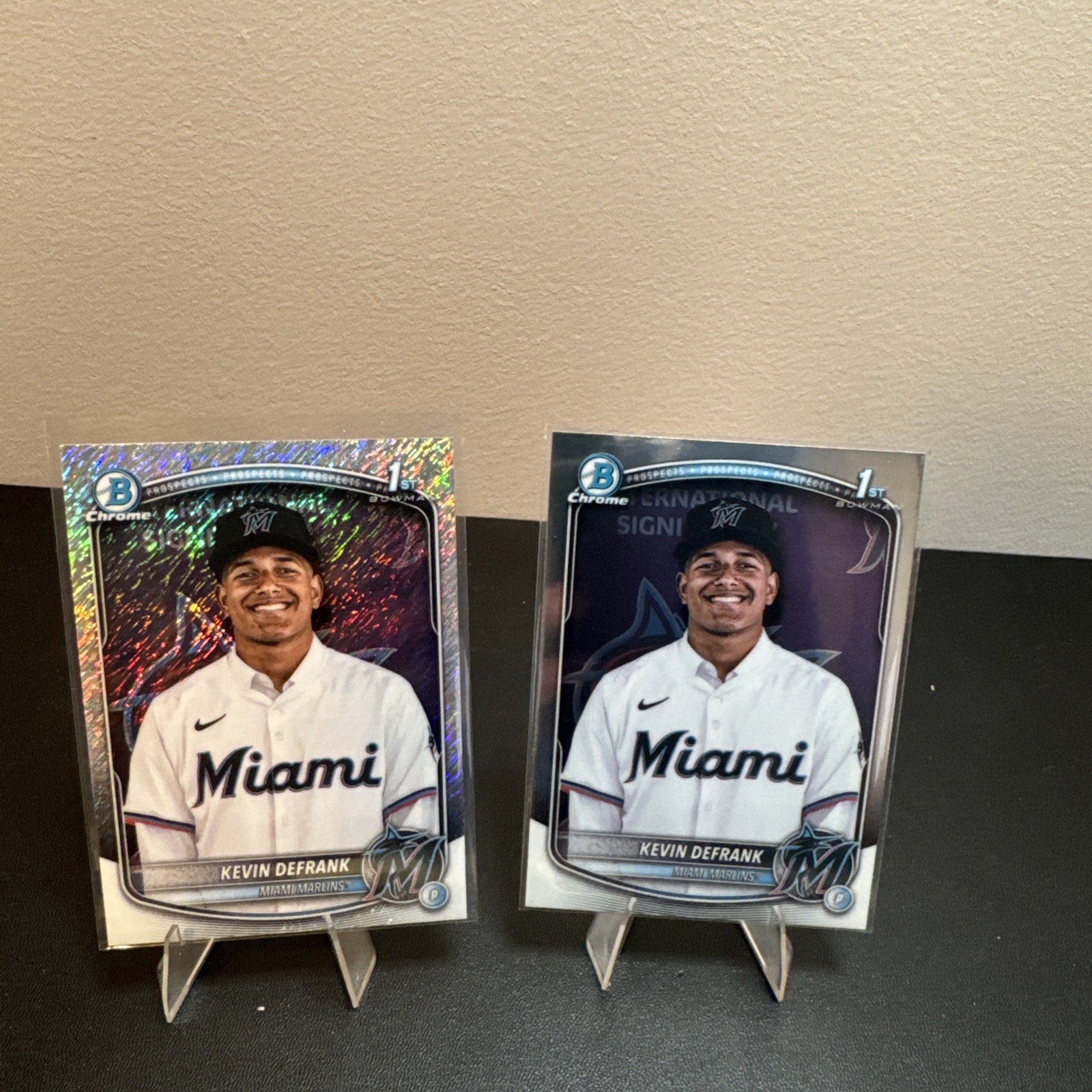 2025 Bowman Chrome Kevin DeFrank 1st Bowman Speckle Refractor BCP-205 Marlins