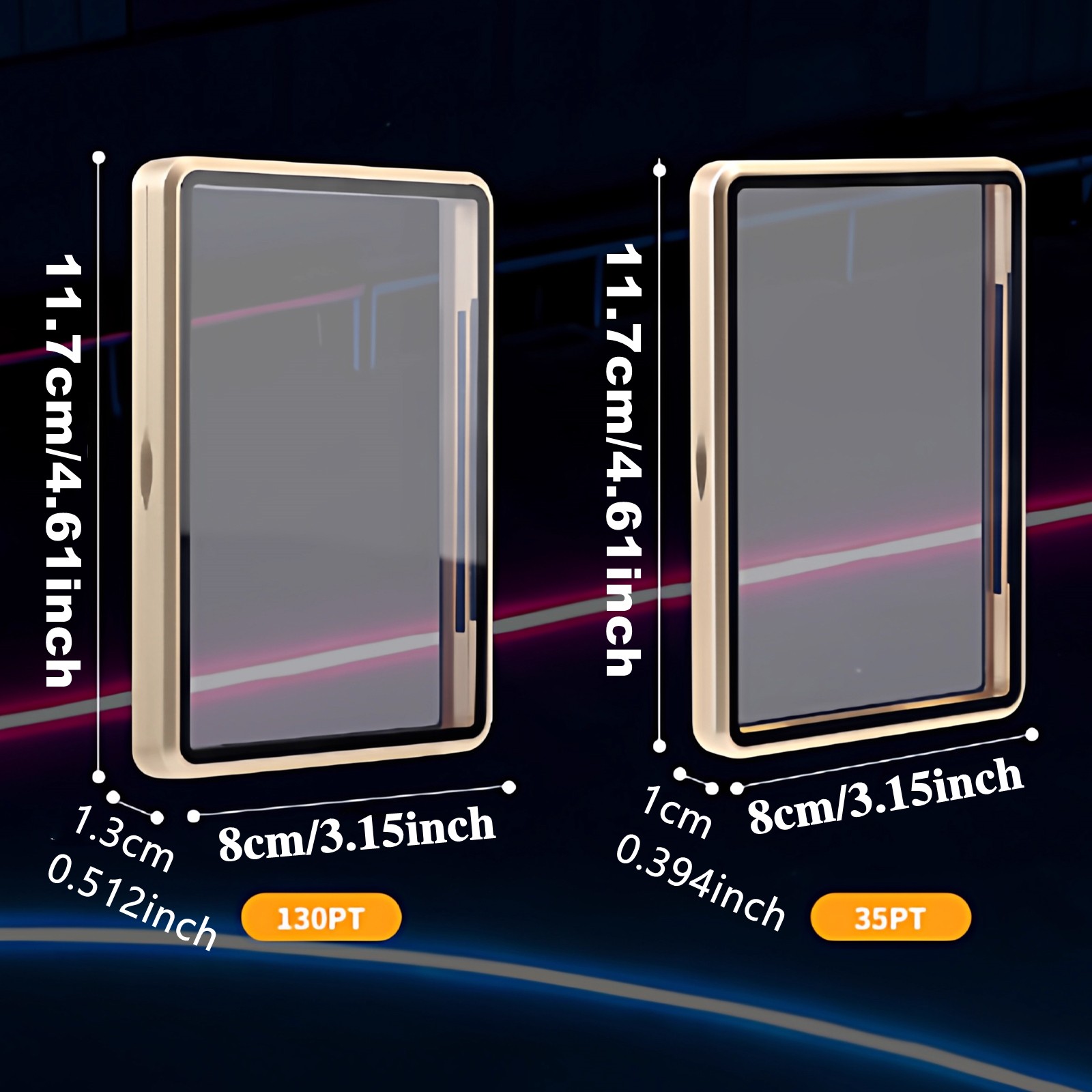 1PC Magnetic Trading Card Holder Protector With Metal Frame for 35-130PT Bricks
