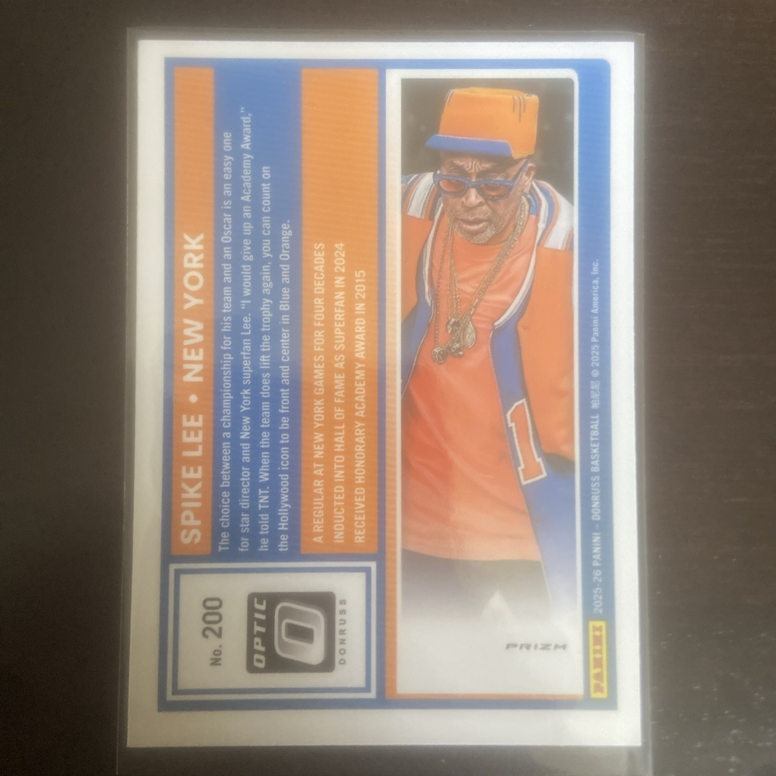 2025-26 Donruss SPIKE LEE Optic Holo Prizm #200 New York Knicks