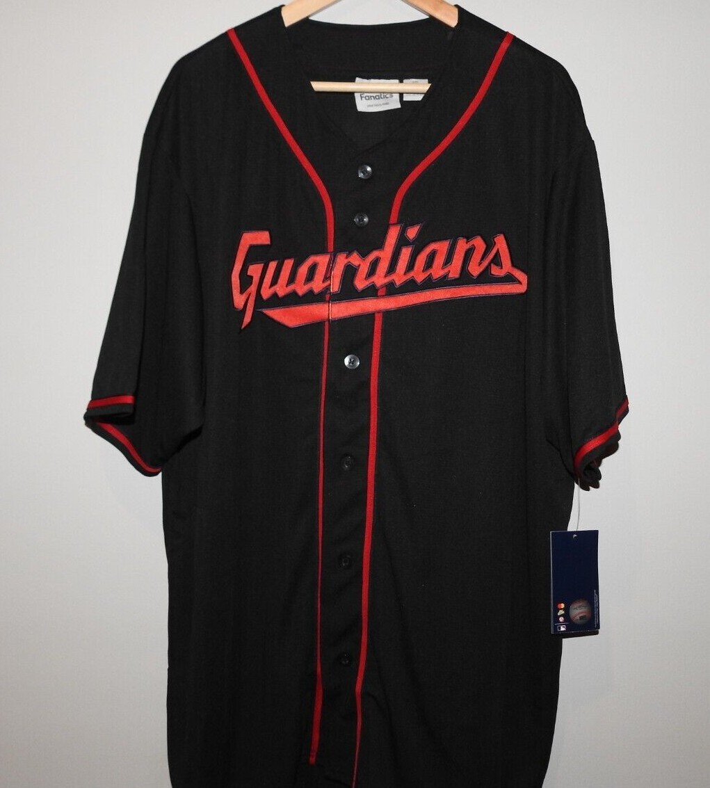 MLB Cleveland Guardians Black Baseball Jersey New Mens Big & Tall Sizes