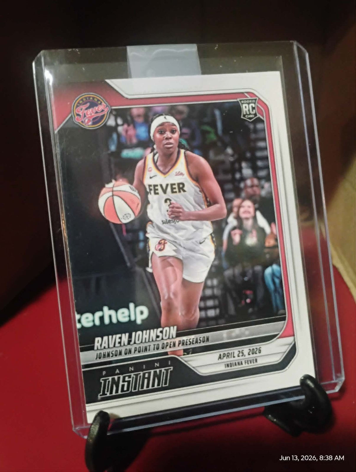 2026 Panini Instant WNBA #12 Raven Johnson Indiana Fever RC PR: 239