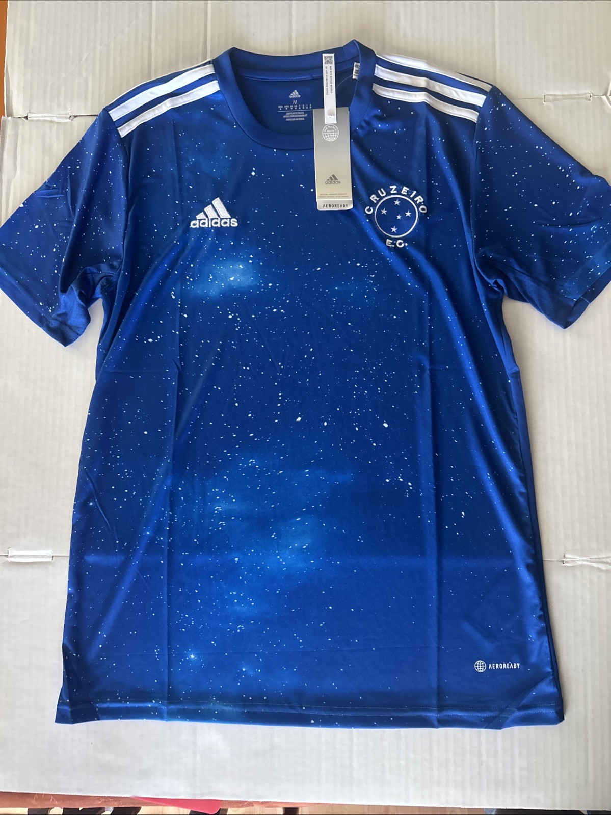 adidas Cruzeiro E.C. Blue/White Soccer Jersey Shirt Mens Size M
