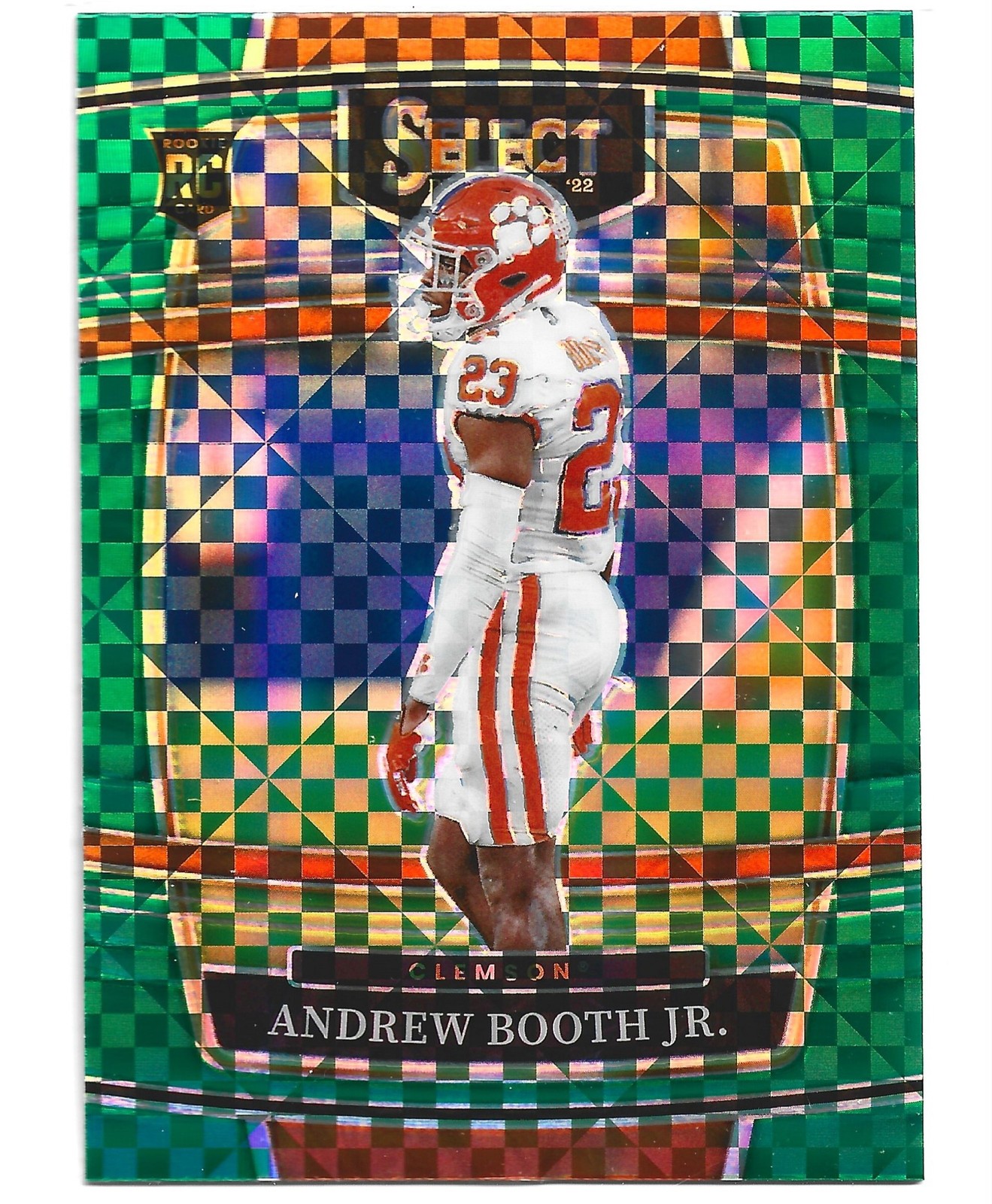 2022 Panini Select Draft Picks #27 Andrew Booth Jr. Green Squares Prizm