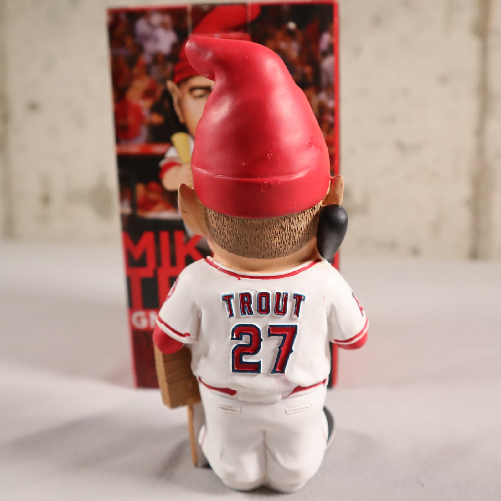 Los Angeles Angles Mike Trout 27 Gnome Kloanz w/ Box 5 Inches MLB Baseball